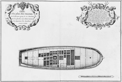 Plan des falschen Decks eines Schiffes, Illustration aus dem 